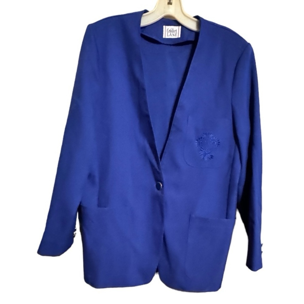 Vintage Cricket Lane Blue Suit‎ Jacket